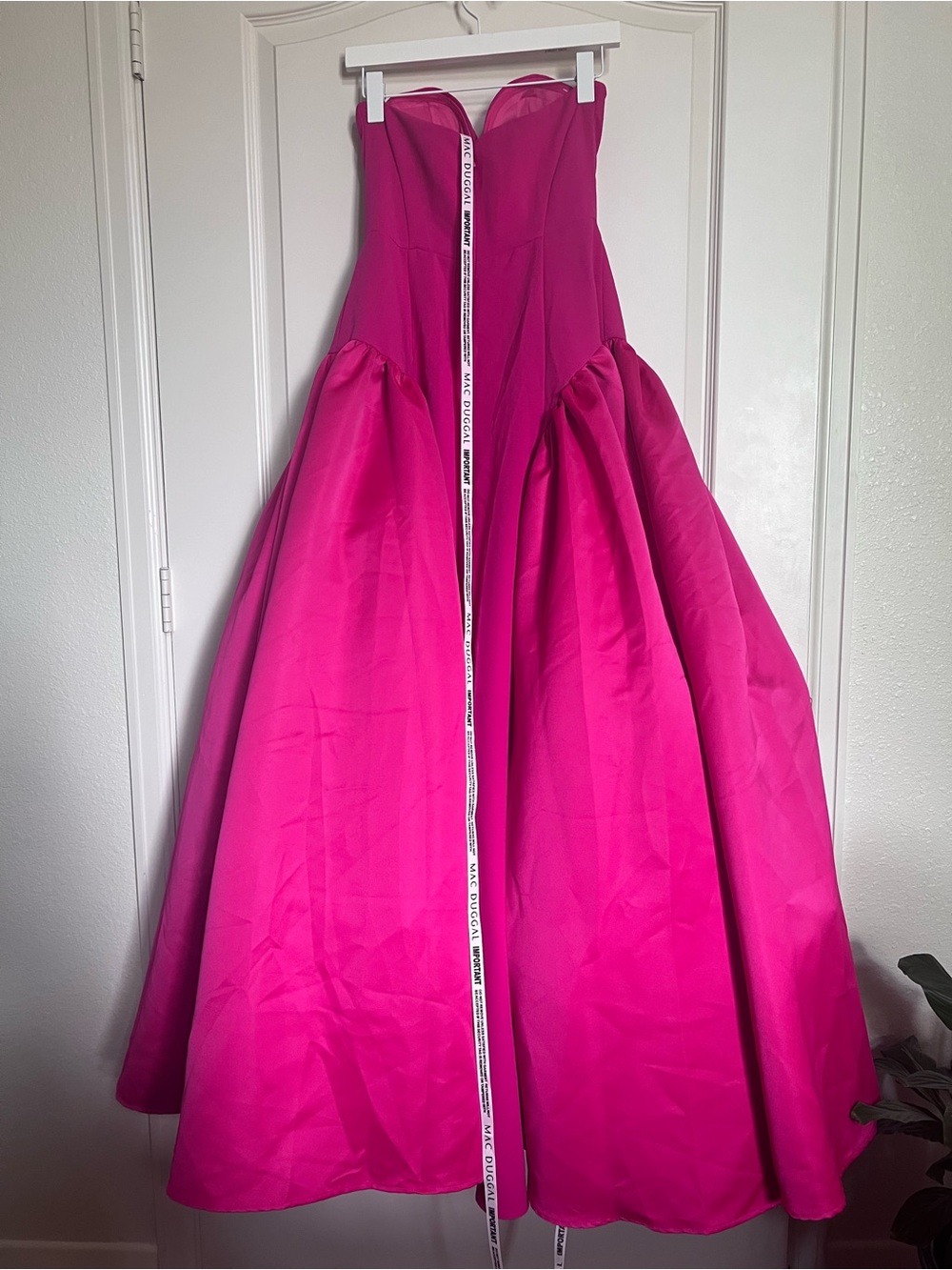 IEENA FOR MAC DUGGAL
Pink Strapless Crepe Ball Gown With Satin Skirt 21240 - Picture 5 of 8